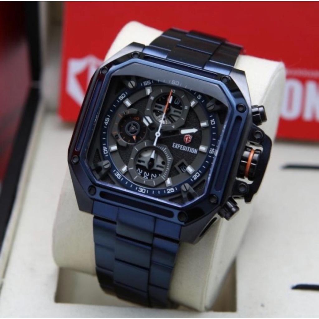Jam Tangan Pria Expedition E6812M Original Full Hitam