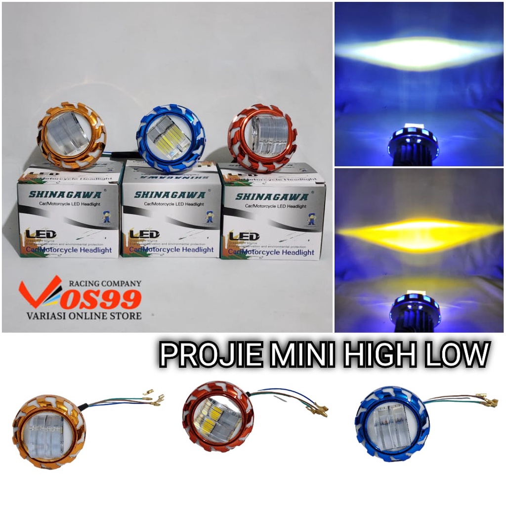 Lampu Depan Projie Mini 2.5 Inch High Low Universal