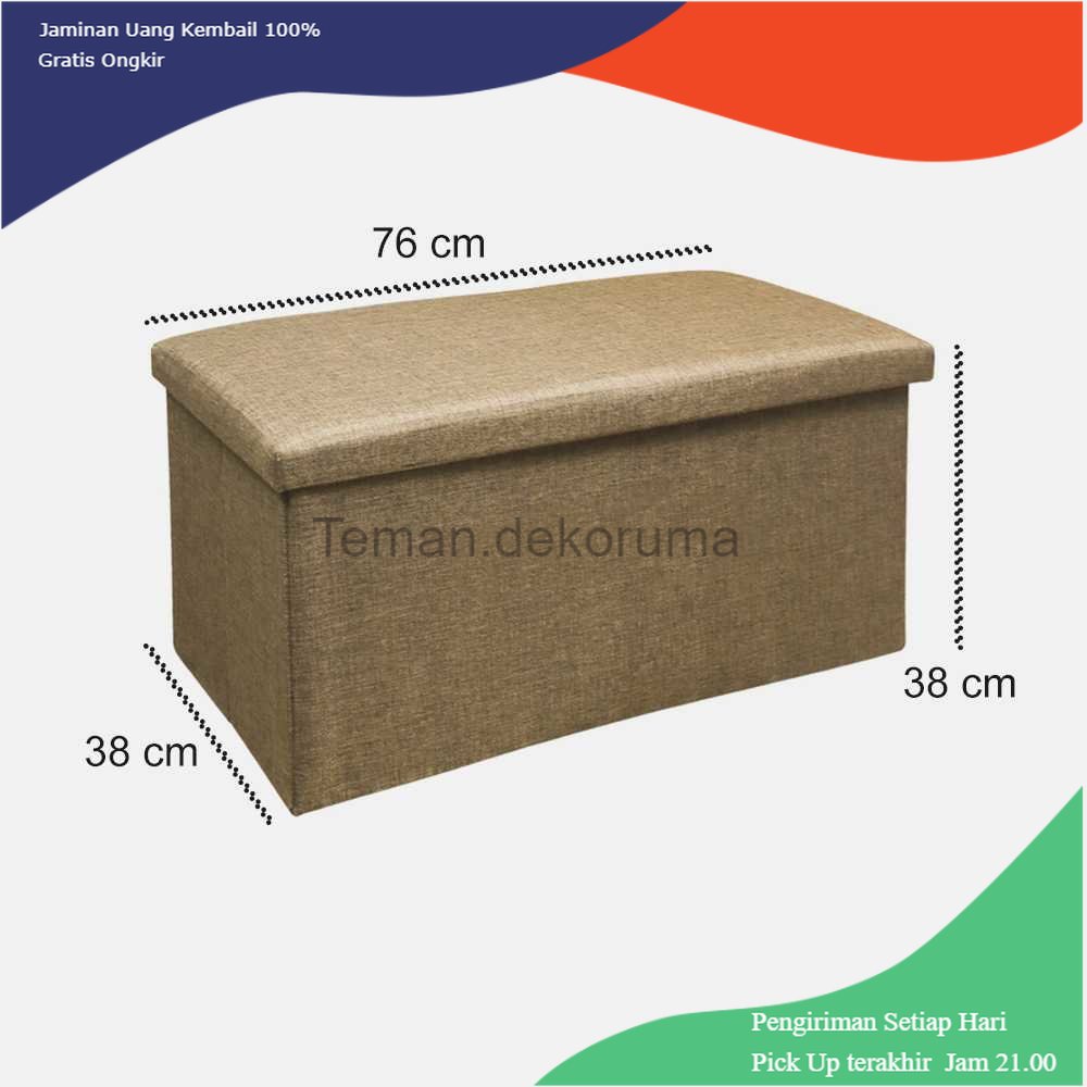 TD - PR TaffHome Sofa Kotak Penyimpanan Barang Foldable Storage Container - H031