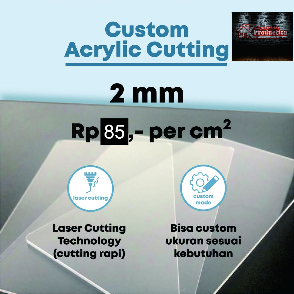 Akrilik 2 mm Custom Laser Cutting / Potongan Acrylic