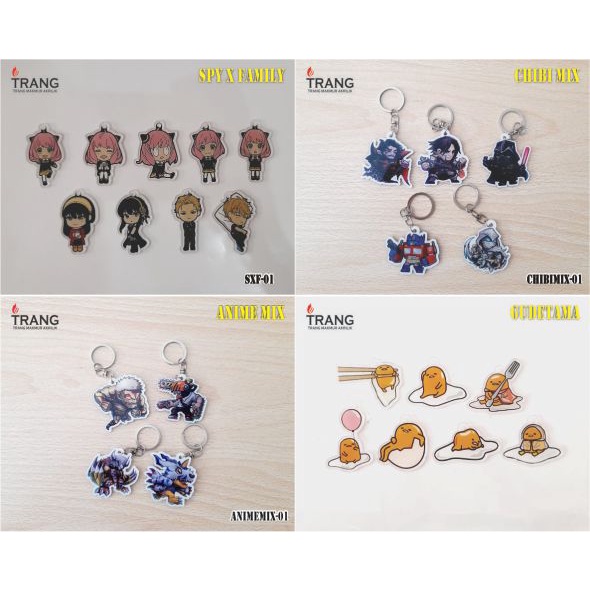 Gantungan Kunci Akrilik Spy x Family/Transformer / Star Wars / Castlevania / Moon KnightAttack On Ti