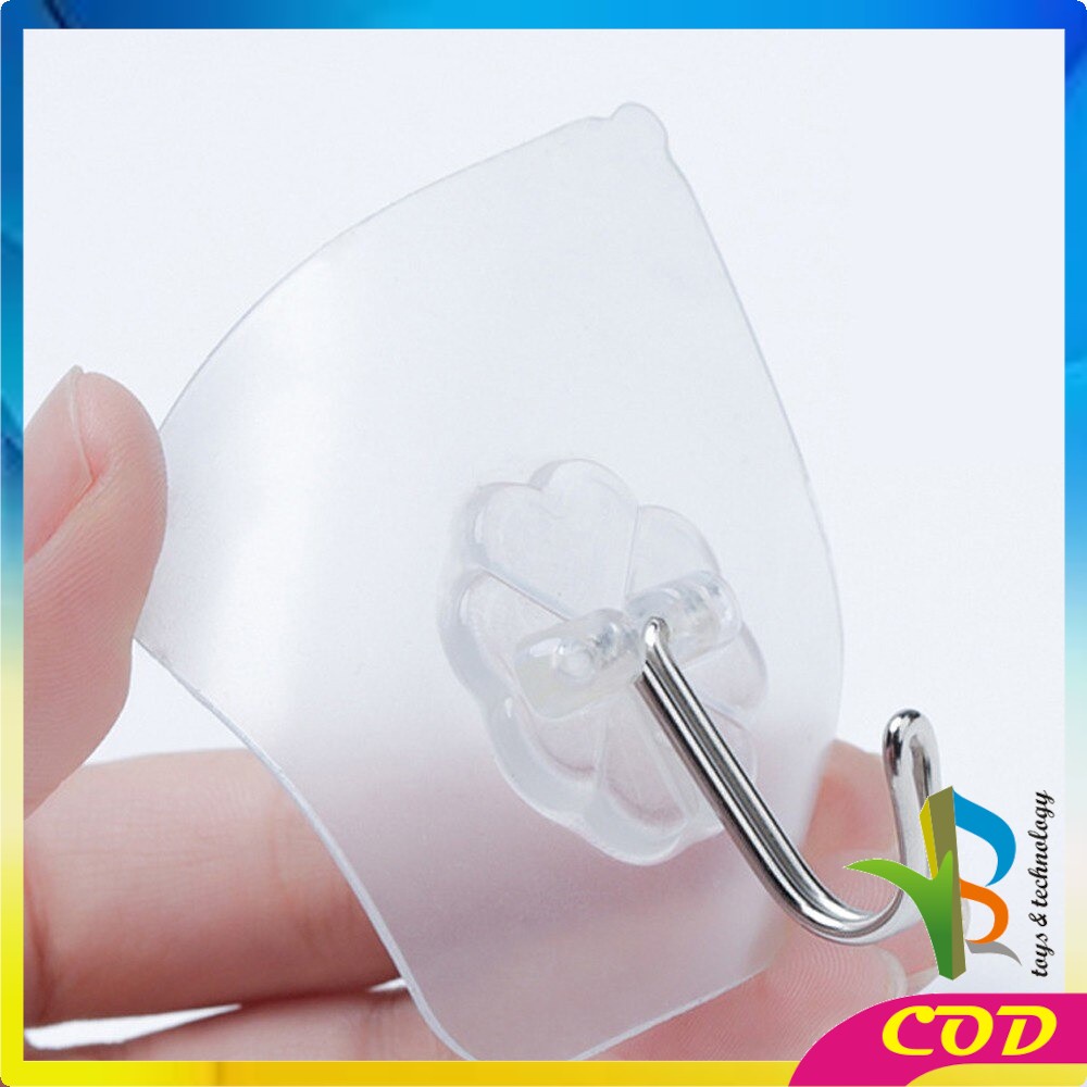 RB-C124 Gantungan Tempel Hook Magic Sticky Plug Hook Gantungan Dinding Kamar Mandi Gantungan Baju