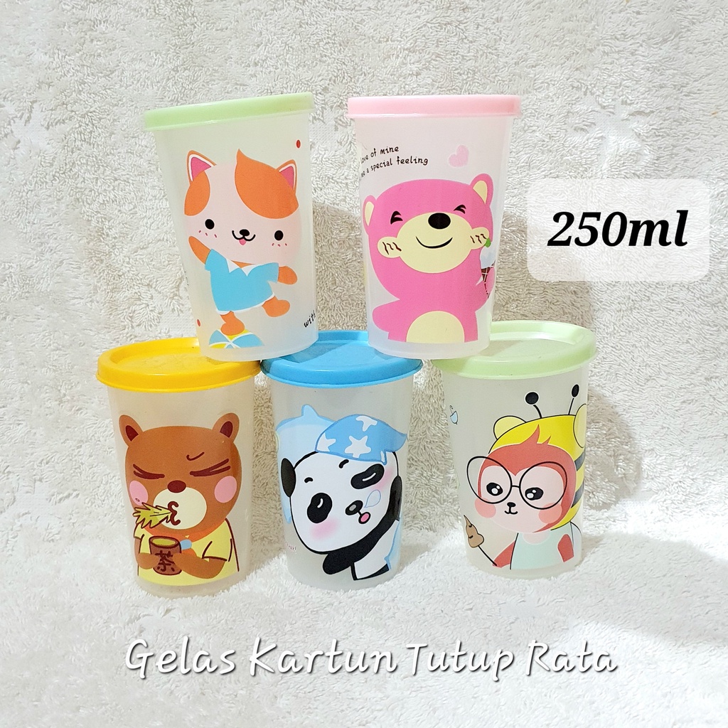 gelas plastik anak pony kartun