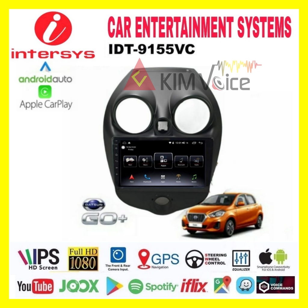 Head Unit Android INTERSYS 9 Inch OEM Datsun Go + Soket PNP