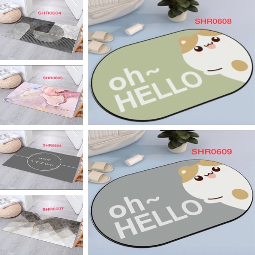 SHENAR KESET KAKIELANTAI SERAP AIR KAMAR MANDI ANTI SLIP ANTI BAU ANTI BAKTERI - KESET BINTIK / KESET KEISHA