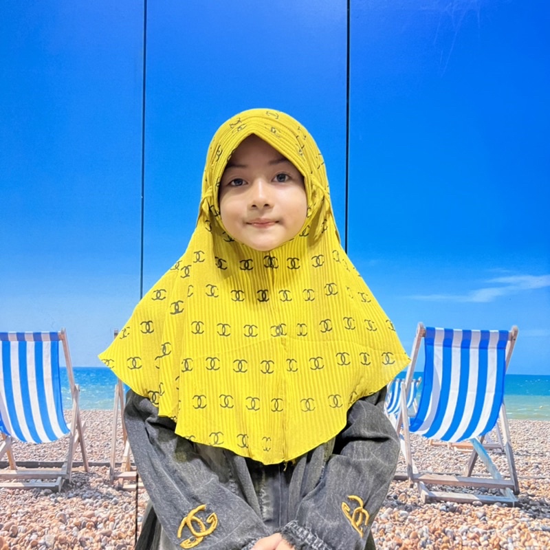 Hijab instan plisket chiky anak / hijab plisket anak