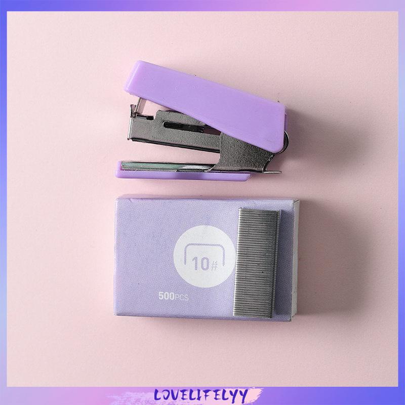 

stapler staple cute set Stapler Mini Set Staples Perlengkapan Kantor Mengikat Logam Kreatif -LOY