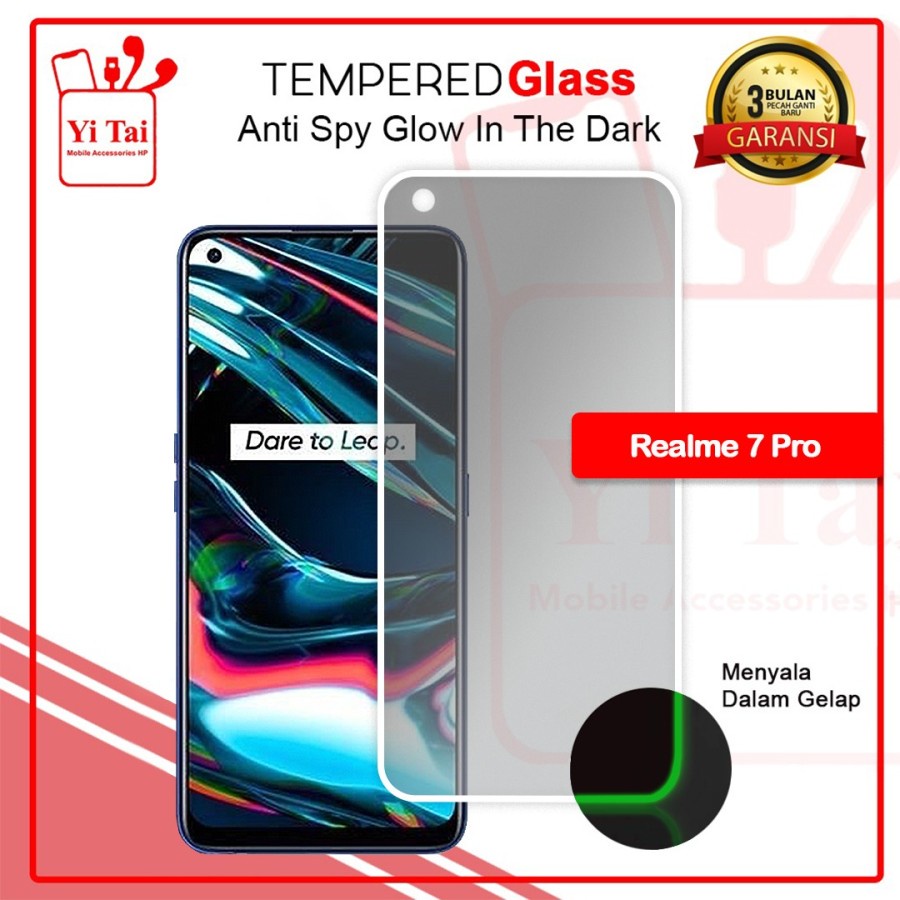 TEMPERED GLASS SPY GLOW IN THE DARK YI TAI - REALME 7 PRO - GA