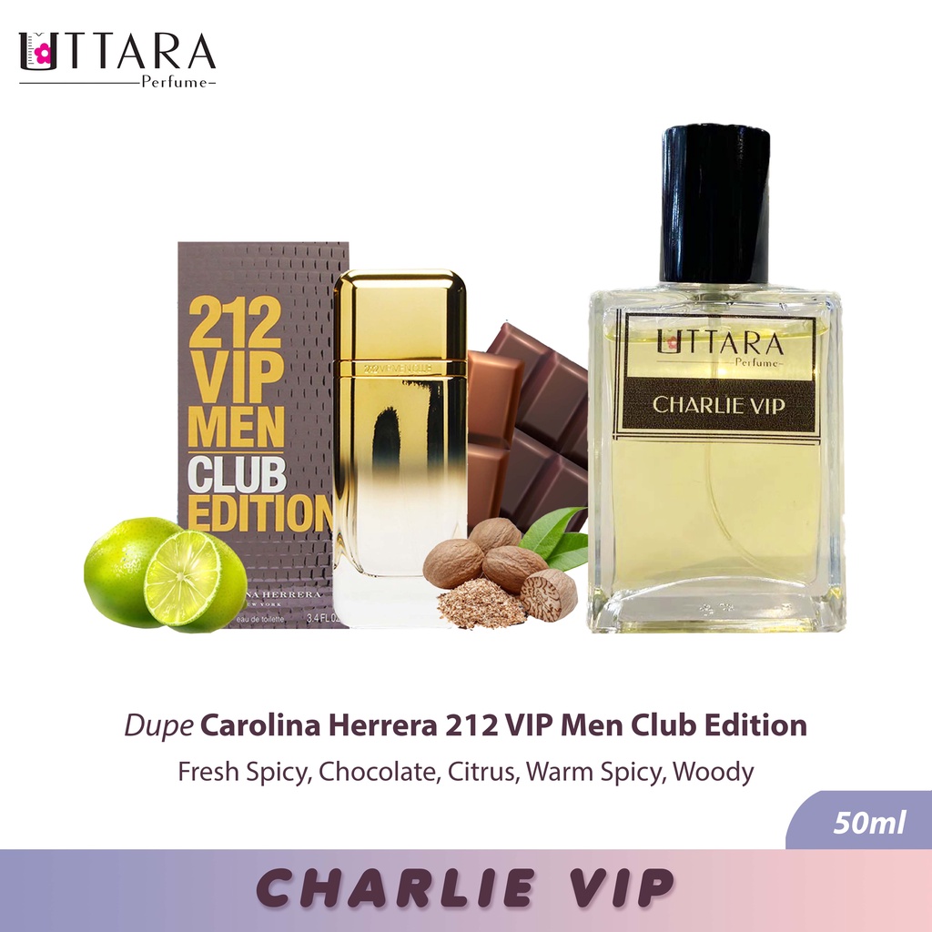 CHARLIE VIP 50ml Uttara Parfum Refill ( CH 212 VIP MEN CLUB EDITION )