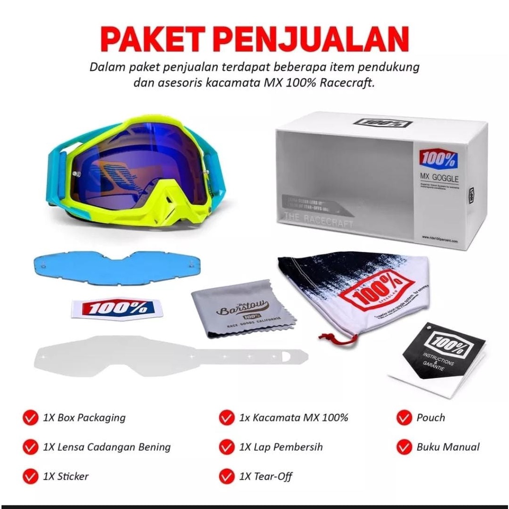 kacamata goggle fullset import dengan kualitas premium FREE sarung tangan kacamata goggle trail cross terlaris fullset J TERLARIS