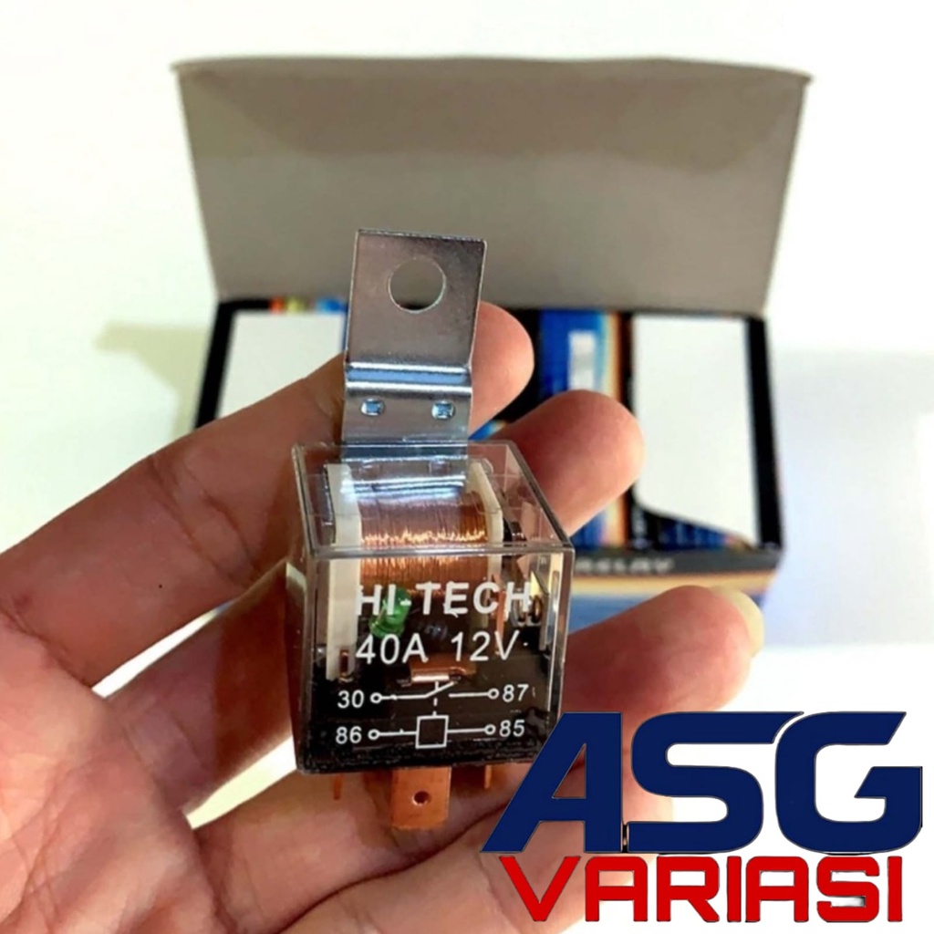 RELAY KLAKSON MOTOR 4 KAKI 12 VOLT MODEL TRANSPARAN