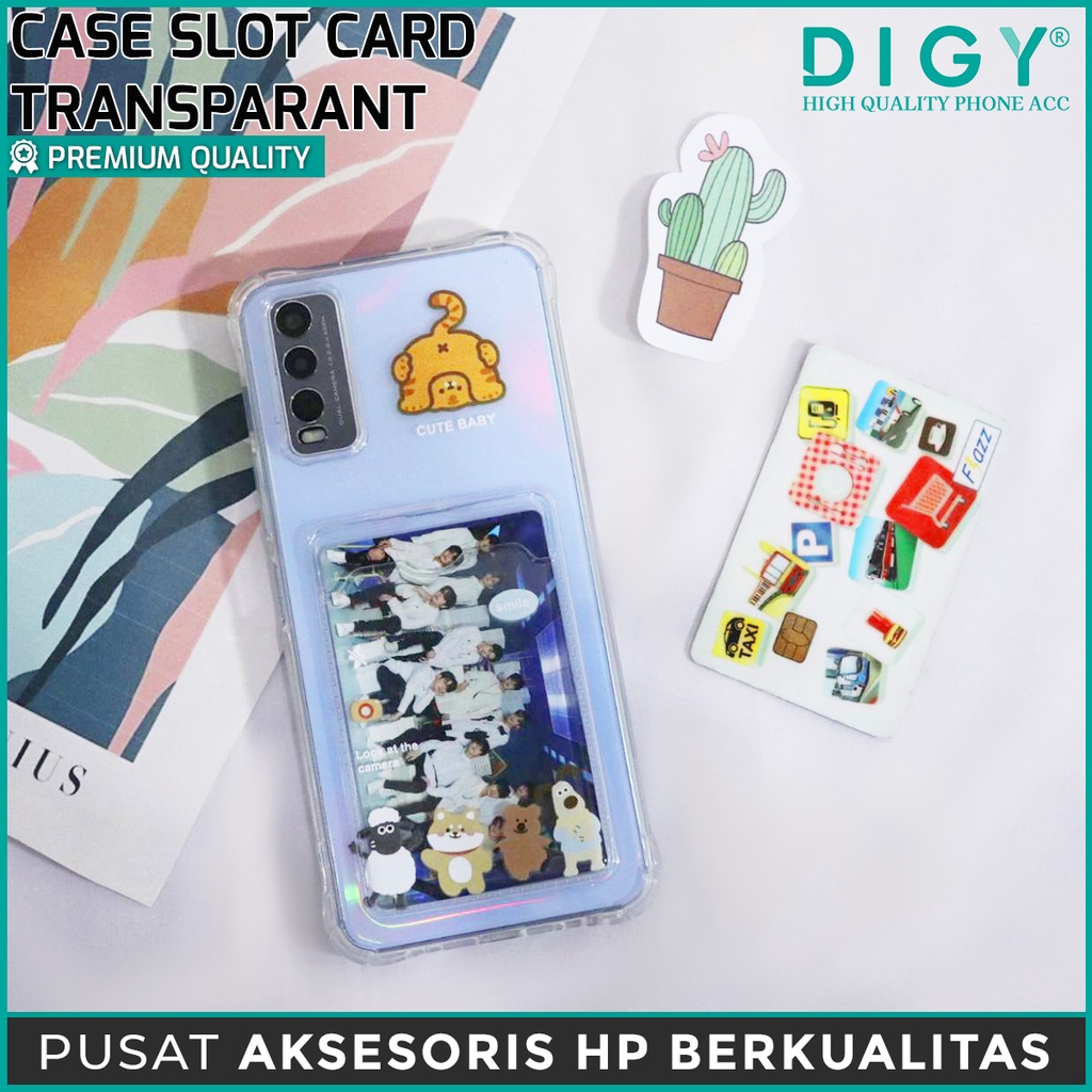 Oppo  A16 A55 5G  A36 A76 4G  A5S A7 A11K  Case Slot card Transparant / bening Motif karakter animal