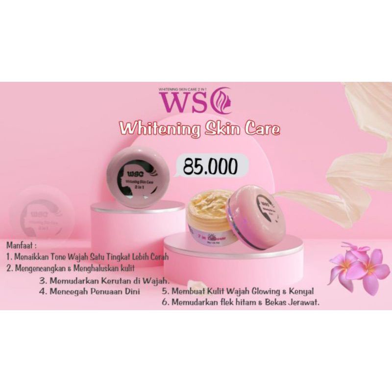 CREAM WSC 2 IN 1 ORIGINAL BPOM✔️ SKINCARE PEMUTIH WAJAH BPOM✔️CREAM WAJAH GLOWING KENYAL CERAH NATUR