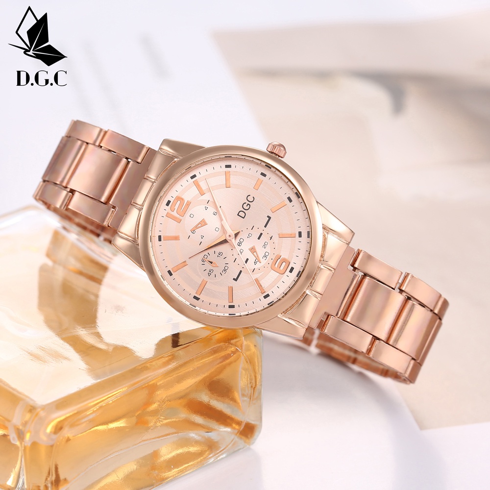 D.G.C✅Jam Tangan Couple Pria Wanita Analog Quartz Kasual Fashion Cewek Keren Import Murah C101