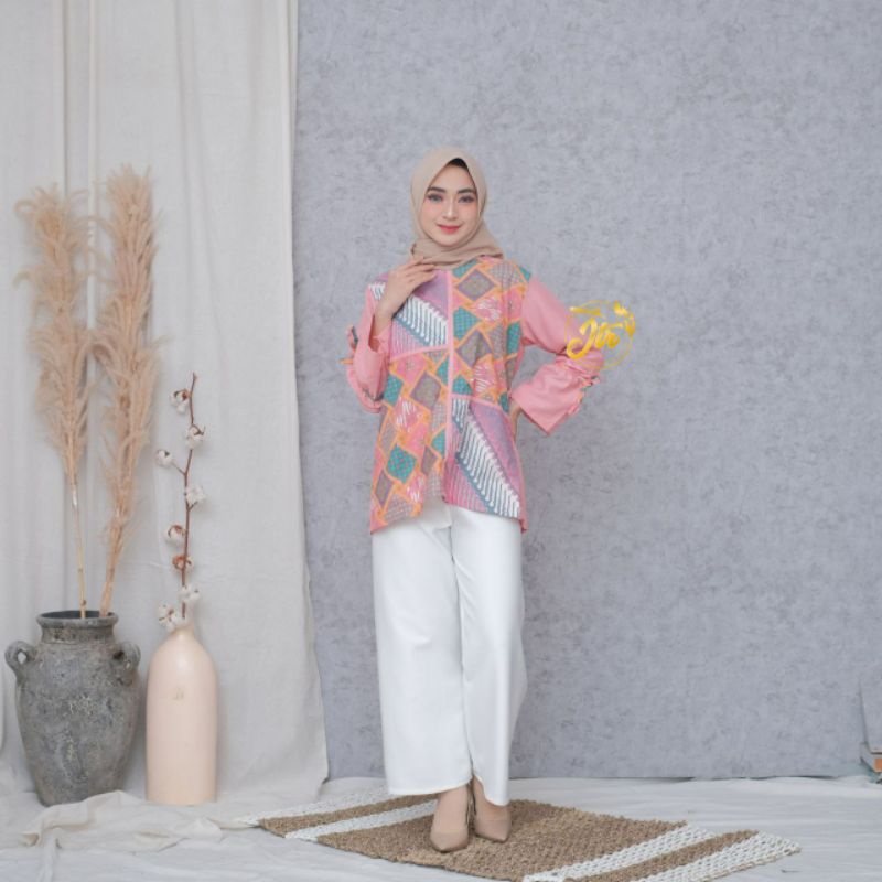 Blouse Batik Wanita Modern Batik Kerja Wanita Modern