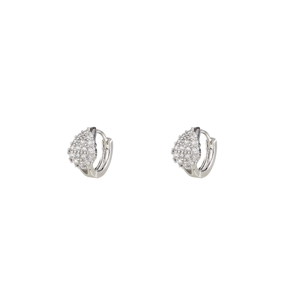 D.G.C✨Anting Tusuk Titanium Wanita Fashion Berlian Korea Aksesoris Anting Perak Putih Perhiasan D618