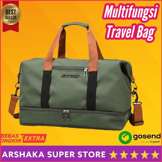 Tas Gym Tas Duffel Jinjing Wanita Pria Fitness Gym Olahraga Travel Bag