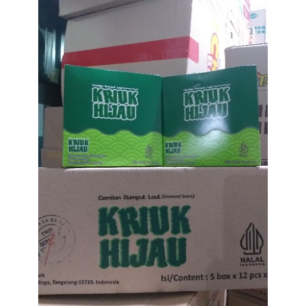 snack rumput laut kriuk hijau