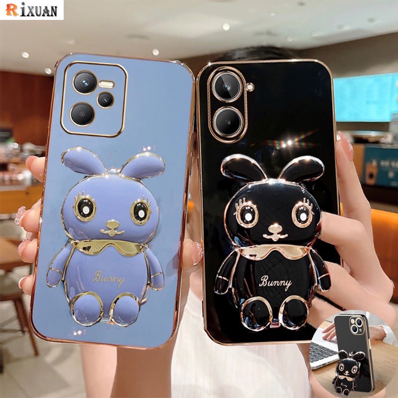 Soft Case Silikon Desain Kelinci Untuk Realme 10 4G 9 9i 8i 7i 8 5G 8 Pro 5 Pro 5i 6i 5S C3 C17 Narzo 50A