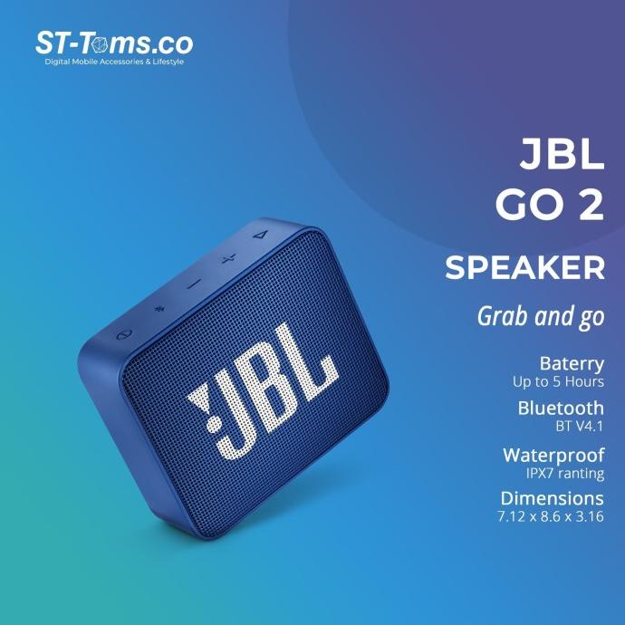 TERLARIS JBL GO 2 Portable Bluetooth Speaker - Blue /SPEAKER BLUETOOTH/SPEAKER AKTIF/SPEAKER BLUETOOTH BASS/SPEAKER FULL BASS
