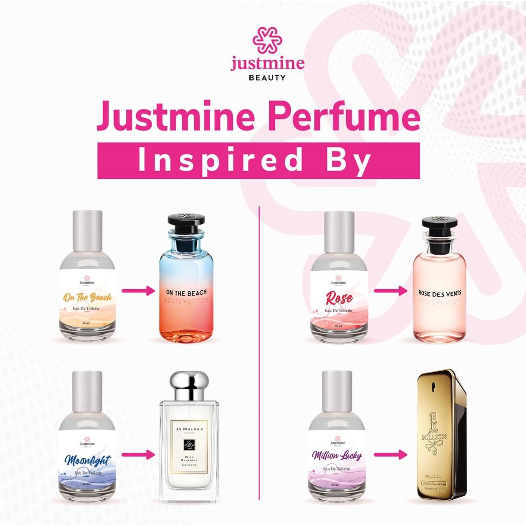 Justmine Beauty Eau De Toilette Parfum Wanita 50ml | Parfum Justmine Beauty