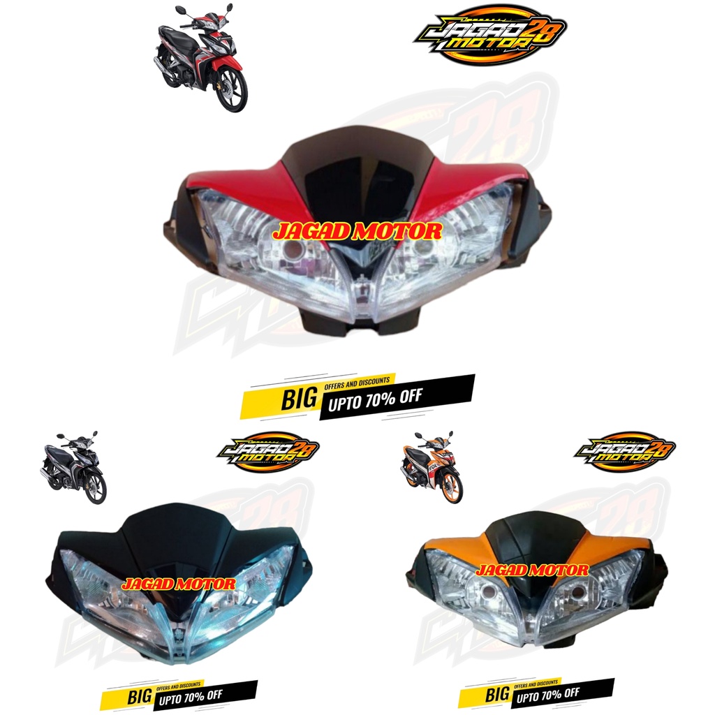 Cover Batok Kepala Depan Honda Blade New Plus Reflektor Lampu Depan / Batok Kepala Depan Plus Reflektor Lampu Depan Honda Blade New / Batok Kepala Depan Honda Blade New Set Lampu Depan