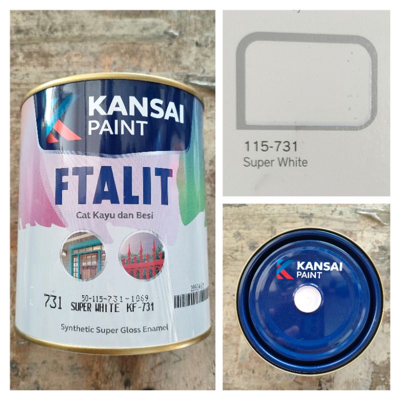 

FTALIT Super White 115-731 Cat Minyak Besi Kayu 1 Kg Kansai Paint