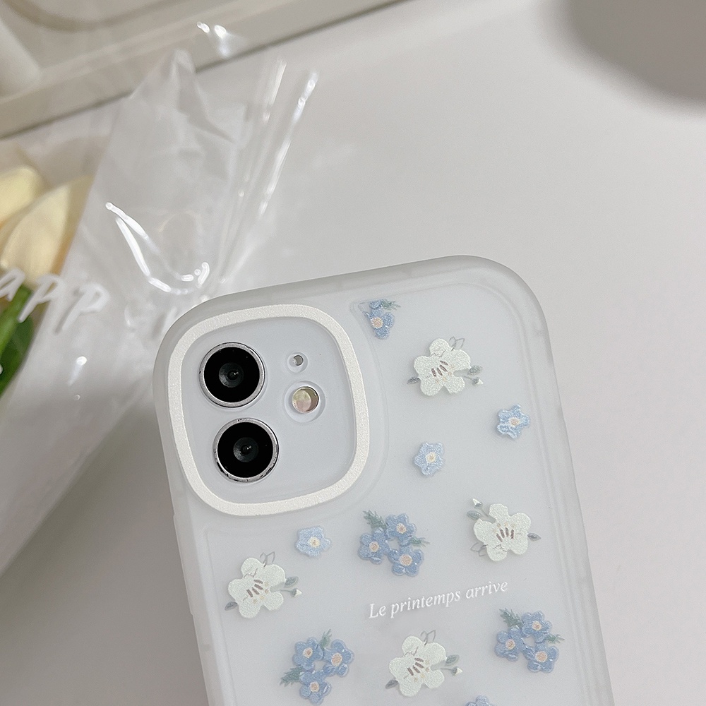 Soft Case Pelindung Motif Lukisan Minyak Bunga Ungu Untuk iPhone 14 13 12 11 Pro Max XR X XS Max 14 7 8 Plus SE 2020 2022