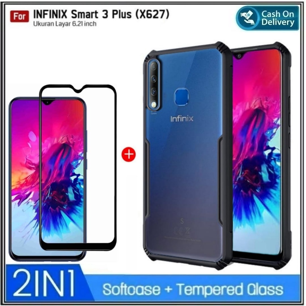 Riyanali_Shop PAKET 2IN1 Case Infinix S4 / S5 / S5 Lite / S5 Pro / Smart 4 Plus / Smart 4 / Smart 4c