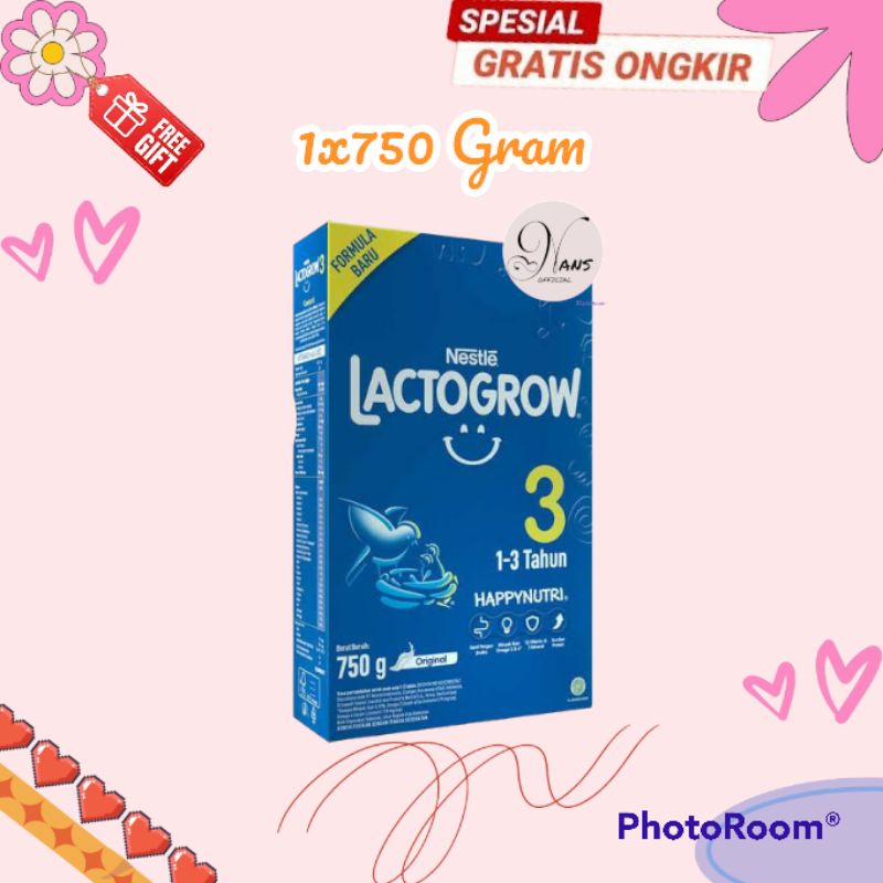 

Lactogrow 3 750gr / Nestle lactogrow Tahap 3 Plain 1-3Tahun Plain Susu Formula [750 g]