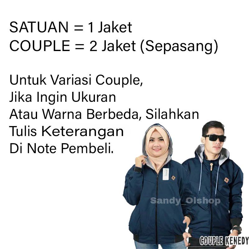 JAKET BOLAK BALIK PRIA&amp;WANITA BAHAN ORIGINAL HARGA UNTUK 1 PCS JAKET