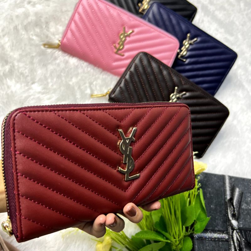 DOMPET WANITA TERLARIS YSLL BORDIR RES PANJANG FREE BOX &amp; DUSBAG/TERBESTSELLER/DOMPET WANITA