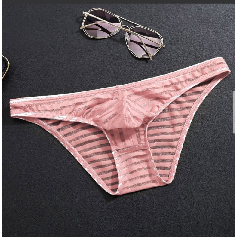 Celana Dalam Pria motif garis transparant pakaian dalam