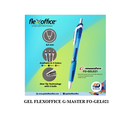 

Pulpen Flexoffice G-Master Tinta Hitam FO-Gel 021 1 pcs (1 pulpen)