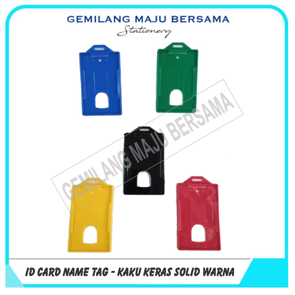 

ID Card / Name Tag Plastik Kaku (Warna SOLID)