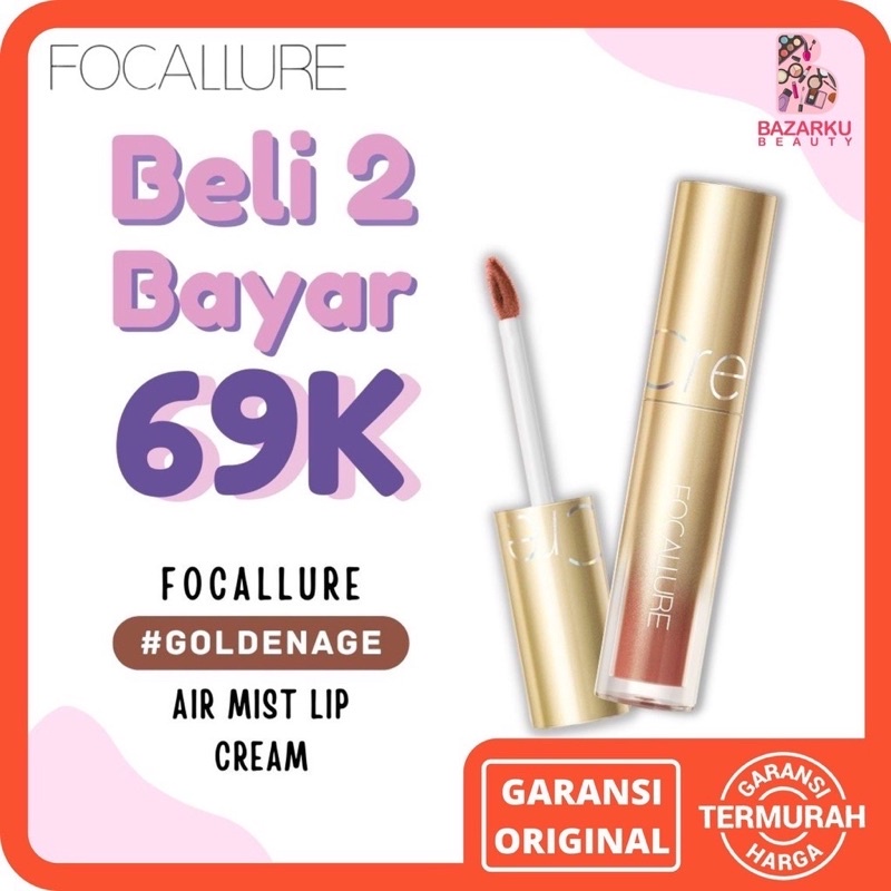 Focallure Lip Glaze Golden Age Focallure Lip Matte Focallure Lipstik Matte Focallure Lipcream Focall