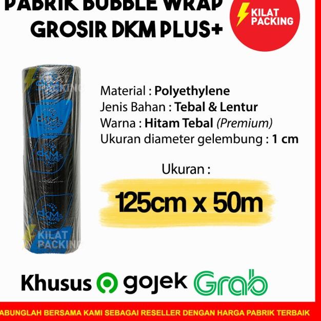 

PLASTIK BUBBLE WRAP HITAM TEBAL 125CM X 50M / BUBBLE WRAP DKM PLUS