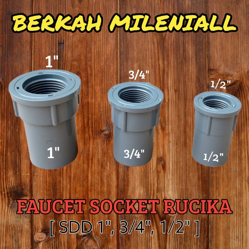 RUCIKA SDD 1/2" AW / SDD 3/4" AW / SDD 1" AW FAUCET SOCKET