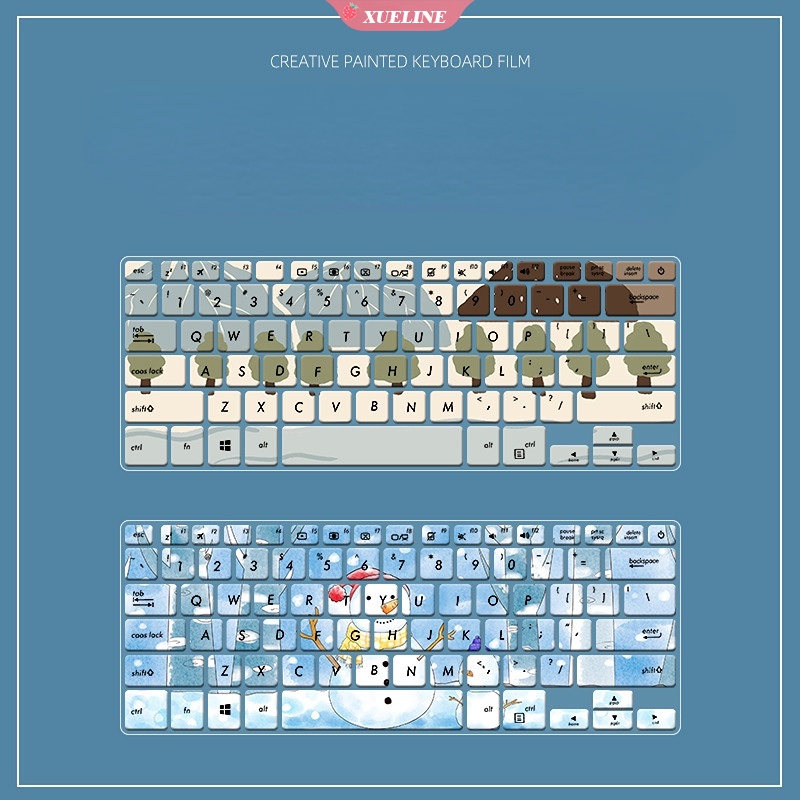 Film Pelindung Debu keyboard Motif Kartun Warna-Warni Untuk Asus Pro 5448 14 inch FA8265