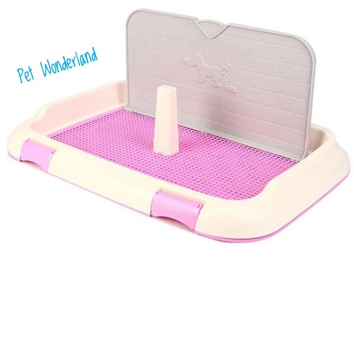 Pet Toilet S - Pet Toilet With Wall - Alas Pipis Anjing + Dinding & Stick - Dog Toilet Small