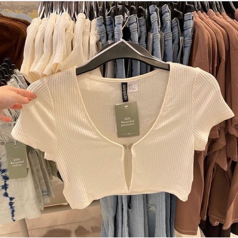 H&M Crop Top Butterfly