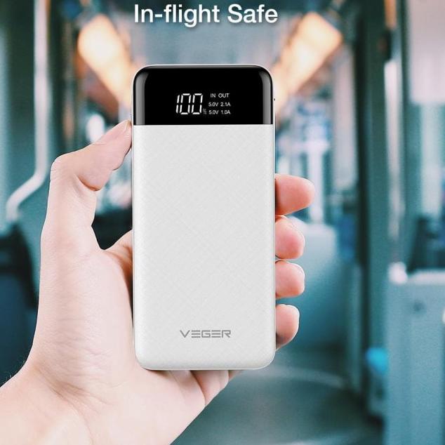 Power Bank VEGER ULTIMATE LED DIGITAL 10000 mAh X101 - Hitam
