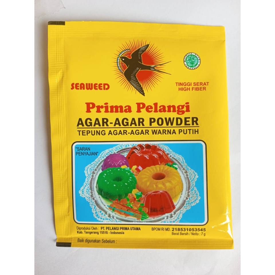 

Tepung agar agar seaweed 7gr plain / putih