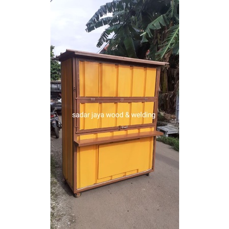 gerobak semi kontainer minuman segar