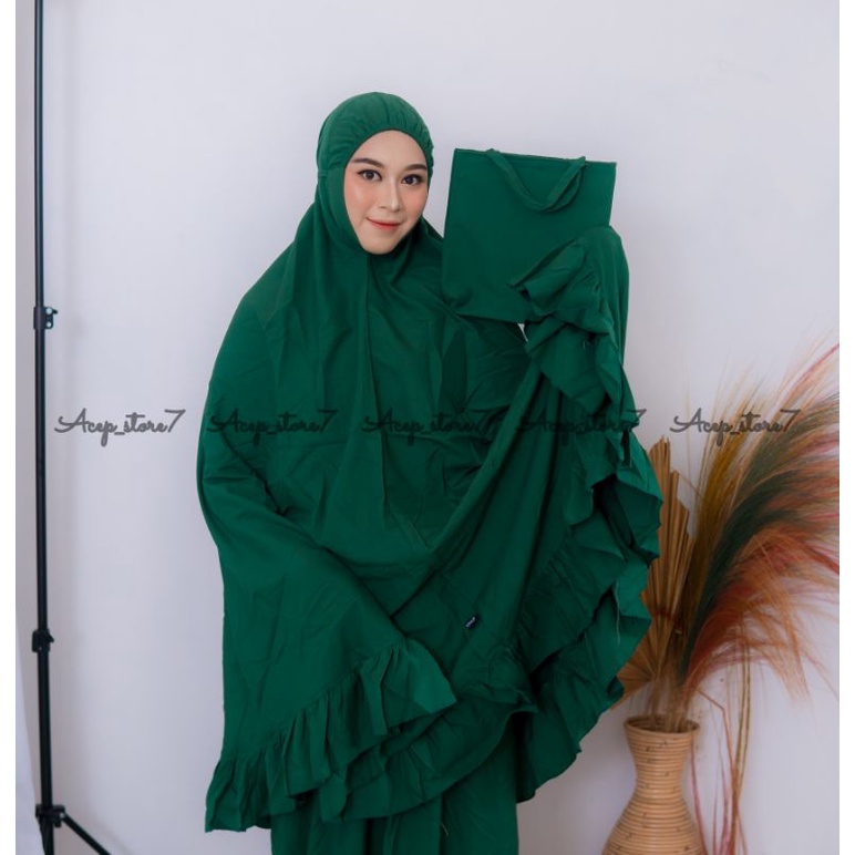 MUKENA KHADIJAH KRIWIL TERLARIS / MUKENA MURAH / MUKENA POLOS JUMBO