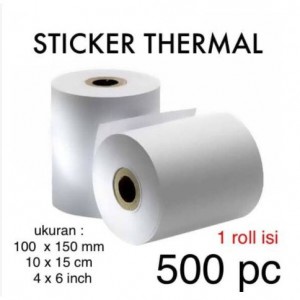 

Kertas Sticker Thermal Label Barcode Stiker Termal Paper Roll Kertas Resi Label A6 Thermal Barcode