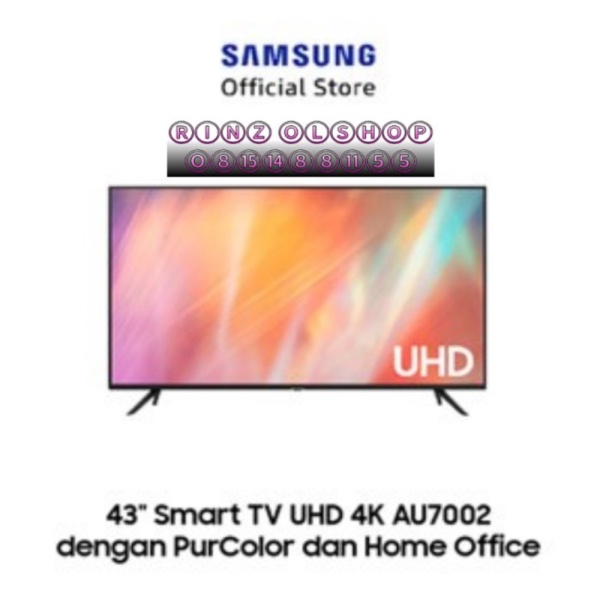LED TV SAMSUNG 43AU7002 SMART TV CHRYSTAL UHD 4K UA43AU7002KXXD 43INCH Diskon