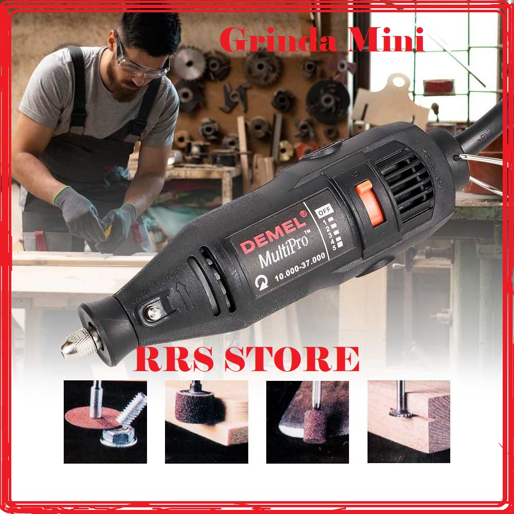 RRS STORE NEW TERLARIS GRENDA Multipro Gerinda Elektrik Mini 10000-37000RPM - F0130 bor gerenda gurenda mini bisa untuk cuner porting guerenda mini besi kayu kerajinan tangan melalui kayu, plastik, kaca dan objek lainnya