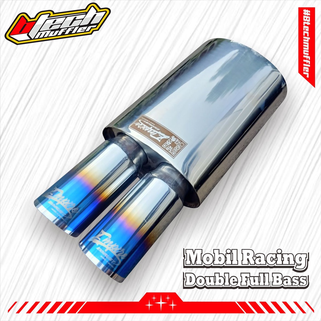 Knalpot Mobil Racing Double Full Bass high quality