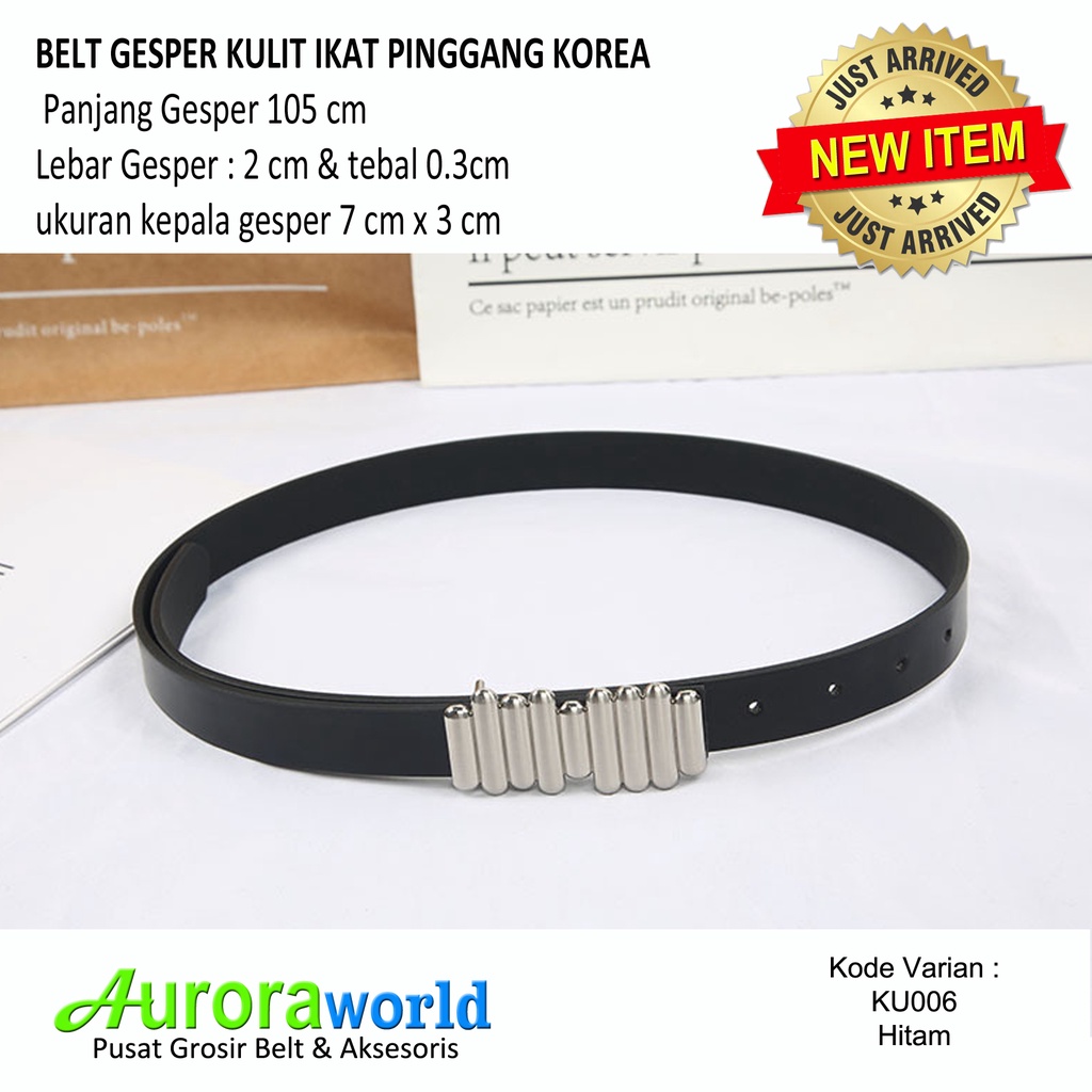 AURORAWORLD BELT WANITA GESPER IKAT PINGGANG KULIT KUALITAS SUPER FASHION KOREA TERBARU  UNTUK DRESS KU-1B BISA COD